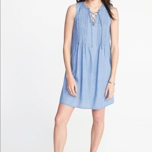 Old Navy Sleevless Lace-Up-Yoke Dress
